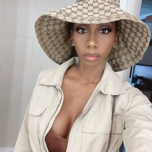 Authentic GUCCI GG Wide Brim Hat